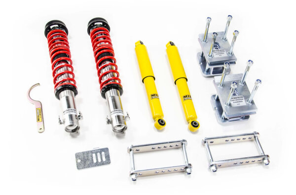 Suspensión roscada MTS Street Inox compatible con Volkswagen CADDY II furgoneta/monovolumen (9K9A) 1.9 SDI - 47 KW XMTSGWVW105